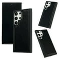 thumbnail image 1 of for Samsung Galaxy S22 Ultra PU Leather Case, Slim Shockproof TPU Silicone Bumper Camera and Screen Protective Phone Cover Classic Sythetic Leather Lightweight Case for Galaxy S22 Ultra, Black, 1 of 7