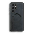 thumbnail image 1 of for Samsung Galaxy S22 Ultra PU Leather Case, Vintage Compatible with MagSafe and Wireless Charging Slim Fit-Drop Scratch Resistant Support Magnetic Car Mount Case Cover for Galaxy S22 Ultra, Black, 1 of 10