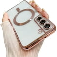 thumbnail image 1 of For Samsung Galaxy S22 Ultra / S21 Ultra /Plus Case Compatible with Magsafe Wireless Charging ,with Camera Protector Transparent for Samsung Galaxy S21 S22 /Plus /Ultra Soft Cover Luxury (S21,pink), 1 of 13