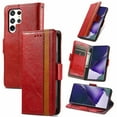 thumbnail image 1 of Samsung Galaxy S22 Ultra Wallet Case, Dteck PU Leather Magnetic Flip Stand Case for Samsung Galaxy S22 Ultra 6.8 inch 2022, Red, 1 of 8