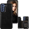 thumbnail image 1 of for Samsung Galaxy S22 Wallet Case with Card Holder, Minimalist Luxury PU Leather Magnetic Closure Kickstand Slim Hard Protective Case Cover for Samsung Galaxy S22 Black, 1 of 16