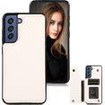 thumbnail image 1 of for Samsung Galaxy S22 Wallet Case with Card Holder, Minimalist Luxury PU Leather Magnetic Closure Kickstand Slim Hard Protective Case Cover for Samsung Galaxy S22 White, 1 of 16