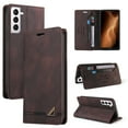 thumbnail image 1 of for Samsung Galaxy S22 Wallet Case with Card Holder PU Leather Magnetic Closure Folding Kickstand TPU Shockproof Inner Case Flip Cover Compatible for Samsung Galaxy S22,Brown, 1 of 13