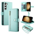 thumbnail image 1 of for Samsung Galaxy S22 Wallet Case with Crossbody Strap &  Card Holder, Fashion Flip PU Leather Magnetic Clasp Cover for Women Men, Zipper Pocket Purse Phone Case for Samsung Galaxy S22, Mint, 1 of 9
