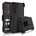 thumbnail image 1 of For Samsung Galaxy S23 2023 61" Case, Heavy Duty Rugged Defender Case with [Belt Clip Holster] [Built in Screen Protecotr], Shockproof Full Body Protection Kickstand Cover, Black, 1 of 8