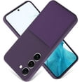 thumbnail image 1 of Samsung Galaxy S23 5G Case Card Holder Silicone Slot Wallet Soft Cover Shockproof Anti Scratch Microfiber Lining Full Body Protection Shell -Purple, 1 of 11