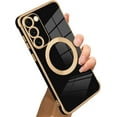 thumbnail image 1 of for Samsung Galaxy S23 5G Case [Support Magsafe] Magnetic Plating Luxury Elegant Case Camera Protector Soft Shockproof Protective Corner Back Cover Galaxy S23 Case for Women -Black, 1 of 11