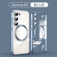 thumbnail image 1 of for Samsung Galaxy S23 Case [Compatible with Magsafe] Clear Magnetic Phone Case Transparent Thin Shockproof Soft TPU Electroplated Bumper Anti-Slip Protective Phone Cover,Blue, 1 of 8