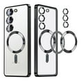 thumbnail image 1 of Samsung Galaxy S23 Case Diamond Platinum MagSafe Collection Hybrid Bumper Protective Phone Case, Soft, Sleek Protection, Slim Design, Matte Finish - Black, 1 of 5