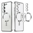 thumbnail image 1 of Samsung Galaxy S23 Case Diamond Platinum MagSafe Collection Hybrid Bumper Protective Phone Case, Soft, Sleek Protection, Slim Design, Matte Finish - Silver, 1 of 5