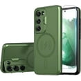 thumbnail image 1 of for Samsung Galaxy S23 Case with Screen Protector,Compatible with MagSafe,Built-in Camera Cover Stand, Magnetic Phone Case Shockproof DustProof Cover for Samsung S23 5G, Olive Green, 1 of 6