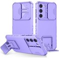 thumbnail image 1 of for Samsung Galaxy S23 Case with Slide Camera Cover, [Military Drop Protection] [Snug Touch] Hard Back and Soft Edge Phone Case with Stereo Bracket for Samsung Galaxy S23 6.1" LTT Purple, 1 of 18