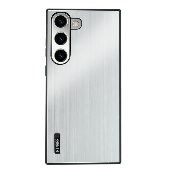 For Samsung Galaxy S23 Case Slim Fit Soft TPU + Metal Super Ultra-Thin S23 Phone Back Cover Light Protective Brushed Finish Coating Case Compatible Samsung Galaxy S23,Silver