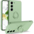 thumbnail image 1 of for Samsung Galaxy S23 Case, Slim Silicone | 360° Ring Holder Kickstand | Support Car Mount | Soft Gel Rubber Hybrid Bumper Samsung Galaxy S23 Phone Case Cover for Girls Women, Matcha Green, 1 of 16