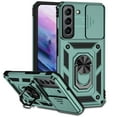 thumbnail image 1 of for Samsung Galaxy S23 Case, Soft TPU & Hard PC Anti-scratch Sliding Cover Full Protection Ring Stand Rotating Kickstand Holder Magnetic Shockproof Phone Case Cover for Galaxy S23,Green, 1 of 8