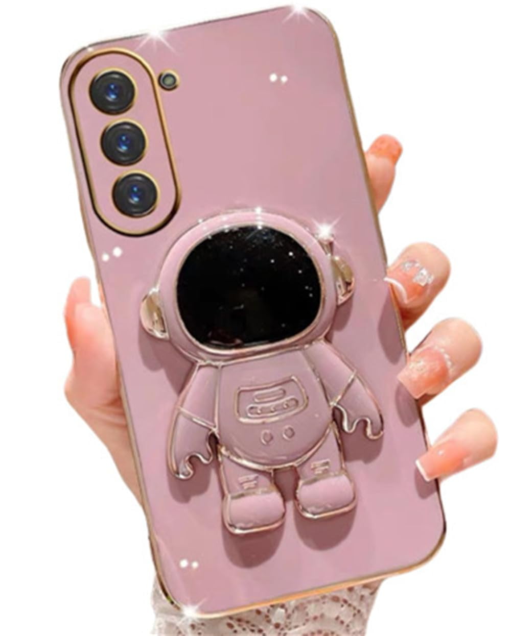 for Samsung Galaxy S23 FE 5G Case Cute Hidden Astronaut Kickstand,S23