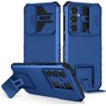 thumbnail image 1 of for Samsung Galaxy S23 FE 5G Case with Slide Camera Cover, Armour Rugged Silicone TPU Bumper Tough PC Cover S23 FE with Kickstand, Military Shockproof Protective Phone Case for Samsung S23 FE Blue, 1 of 7