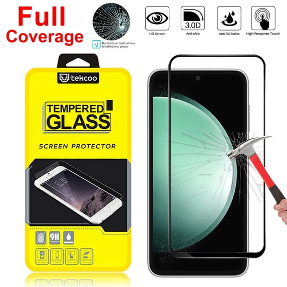 Samsung Galaxy S23 FE 5G Screen Protector, Takfox HD Clear Tempered Glass, Easy Installation, Touch Sensitive, Scratch Resistant, Bubble-Free for Galaxy S23 FE 5G Glass Screen Protector