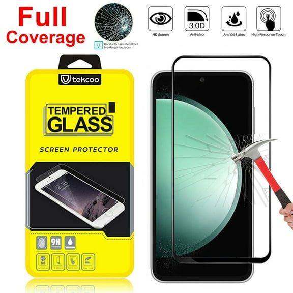 Samsung Galaxy S23 FE 5G Screen Protector, Takfox HD Clear Tempered Glass, Easy Installation, Touch Sensitive, Scratch Resistant, Bubble-Free for Galaxy S23 FE 5G Glass Screen Protector