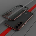 thumbnail image 1 of for Samsung Galaxy S23 FE Aluminum Frame and Camera Lens Protector, Metal Bumper Slim Hard Straight Edge Full Drop Protection Anti-scratch Shock Absorbing Cotton for Samsung Galaxy S23 FE, Red, 1 of 2