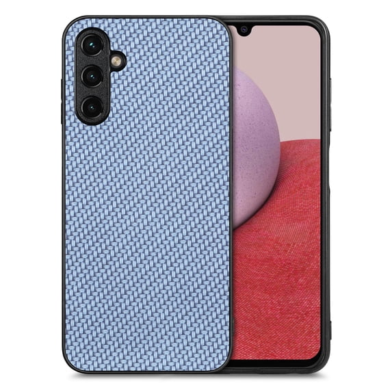 for Samsung Galaxy S23 FE Case, Carbon Fiber Leather Slim Protective Cover, Full Protection Strong Impact Resistance Smartphone Protection for Samsung Galaxy S23 FE, Blue