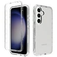 thumbnail image 1 of for Samsung Galaxy S23 FE Case, Cover for Galaxy S23 FE, Hybrid 2 in 1 Slim Fit Shockproof Heavy Duty Protection Shock Resistant Sturdy Crystal Clear [Not Yellow] Case, Non Front Cover, Clear, 1 of 5