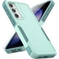 thumbnail image 1 of for Samsung Galaxy S23 FE Case: Dual Layer Protective Heavy Duty Cell Phone Cover Shockproof Rugged with Screen Protector - Military Protection Bumper Tough - Samsung Galaxy S23 FE 5G 2023, Green, 1 of 16