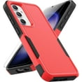 thumbnail image 1 of for Samsung Galaxy S23 FE Case: Dual Layer Protective Heavy Duty Cell Phone Cover Shockproof Rugged with Screen Protector - Military Protection Bumper Tough - Samsung Galaxy S23 FE 5G 2023, Red, 1 of 16