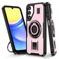 thumbnail image 1 of for Samsung Galaxy S23 FE Case, Dual Layers Shockproof Kickstand Cell Phone Cover Protective with Rugged Ring Holder, Carbon Fiber Military Heavy Duty Case for Samsung Galaxy S23 FE, Rosegold, 1 of 9
