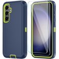 thumbnail image 1 of for Samsung Galaxy S23 FE Case with HD Screen Protector,[Not fit Galaxy S23 ] Samsung Galaxy S23 FE Phone Case [3 in 1] Heavy Duty Phone Case for Samsung Galaxy S23 FE 5G (BlueGreen), 1 of 13