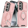 thumbnail image 1 of for Samsung Galaxy S23 FE Case, Military Grade Shockproof Bumper Rugged Rotating Stand Ring Holder Anti-Scratch Magnetic Cover Compatible with Car Mount Case for Samsung Galaxy S23 FE, Pink, 1 of 9