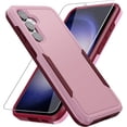 thumbnail image 1 of Samsung Galaxy S23 FE Case, Pink, TPU+PC, Heavy-Duty, Rugged, Shockproof Protective Phone Case with Screen Protector,  Grade Drop Tested, Wireless Charging Compatible, 1 of 12
