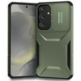 thumbnail image 1 of for Samsung Galaxy S23 FE Case, Sliding Camera Lens Protective Cover Case, Shockproof Rugged Hard PC & TPU Edge Military Grade Dual-Layers Protection Non-Slip Phone Case, Darkgreen, 1 of 7