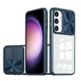 thumbnail image 1 of for Samsung Galaxy S23 FE Case, Stylish Slim Crystal Clear PC Back + TPU Silicone Case with Sliding Camera Cover Anti-fingerprint Shockproof Phone Cases for Samsung Galaxy S23 FE, Navyblue, 1 of 6