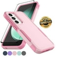 thumbnail image 1 of Samsung Galaxy S23 FE Case with Tempered Glass Screen Protector, Tekcoo Heavy Duty Rugged Shockproof Full Body Protective 2-IN-1 Phone Case Cover for Galaxy S23 FE, Pink, 1 of 9