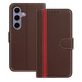 thumbnail image 1 of for Samsung Galaxy S23 FE Case Wallet with Card Holder, Business PU Leather Kickstand Magnetic Closure Shockproof Folio Book Style Protective Purse Cover Case for Samsung Galaxy S23 FE, Brown, 1 of 9
