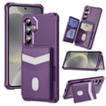 thumbnail image 1 of for Samsung Galaxy S23 FE Case Wallet with RFID Blocking Card Slots, Hybrid PU Leather + TPU Back Cover with Kickstand, Drop Protective Shockproof Phone Case for Samsung Galaxy S23 FE, Purple, 1 of 7