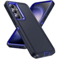 thumbnail image 1 of for Samsung Galaxy S23 FE Phone Case, Hybrid Hard PC Back + Silicone EVA Shockproof Protective Dustproof Non-Slip Heavy Duty Rugged Phone Case Cover for Samsung Galaxy S23 FE, Blue+Blue, 1 of 8