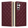thumbnail image 1 of For Samsung Galaxy S23 FE Wallet Phone Case,PU Leather Folio Flip Kickstand,With Wrist Strap&Shoulder Strap,Card Slots,Shockproof Rugged Anti-fall Crossbody Phone Case Cover,Winered, 1 of 9