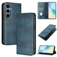 thumbnail image 1 of for Samsung Galaxy S23 FE Wallet Rugged Case, Premium PU Leather RFID Blocking Card Slots Kickstand Classic Full Body Protection Magnetic Function Durable Phone Cover for S23 FE, Blue, 1 of 9