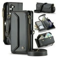 thumbnail image 1 of for Samsung Galaxy S23 Full Body Protection Wallet Folio Flip Case, Shoulder Strap & Wristlet Card Slots Zipper Pocket RFID Blocking Rugged Durable PU Leather Phone Case Cover, Black, 1 of 10