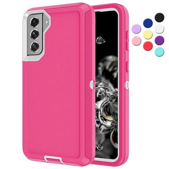 Entronix Heavy Duty Case Designed for Galaxy S23 Shockproof Triple Layer Rugged Case, Pink