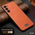 thumbnail image 1 of for Samsung Galaxy S23 Leather Case Wireless Charging, Slim Luxury Classic PU Non-Slip Grip Rugged Bumper Shockproof Full Body Protective Cover Men Women Phone Cases for Samsung Galaxy S23, Orange, 1 of 7