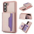 thumbnail image 1 of for Samsung Galaxy S23 Plus 2 In 1 Detachable Magnetic Card Slots Back Case, PU Leather RFID Blocking Kickstand Fashion Shockproof Protective Phone Case Cover for Samsung Galaxy S23 Plus, Rosegold, 1 of 9
