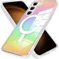 thumbnail image 1 of for Samsung Galaxy S23 Plus 5G Case Magnetic 【Support for Magsafe】 Bling Laser Florescent Iridescent Crystal Luxury Case Camera Protector + 2* Screen Protector Shockproof Edge Cover Case, 1 of 12