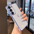 thumbnail image 1 of Samsung Galaxy S23 Plus 6.6" Case,Cute Plating Edge Love Hearts Pattern with Camera Lens Protection Phone Cover for Galaxy S23 Plus 5G,Blue, 1 of 7