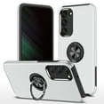 thumbnail image 1 of for Samsung Galaxy S23 Plus Case, 360° Rotatable Ring Holder Kickstand Dual Layer Military-Grade Drop Tested Protection Support Car Holder Mount Magnetic Absorbing Bumper Phone Case, Silver, 1 of 7