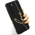 thumbnail image 1 of for Samsung Galaxy S23 Plus Case, Back Cute Plating Love Letter Graphic with Anti-Fall Lens Cameras Cover Protection Soft TPU Shockproof Anti-Fingerprint Phone Cases for Women Girls -Black, 1 of 12
