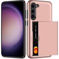 thumbnail image 1 of for Samsung Galaxy S23 Plus Case with Card Holder Heavy Duty Dual Layer Shockproof S23+ Plus Wallet Case Hidden Card Slot Slim Phone Case for Samsung S23 Plus for Women Men (Rose Gold), 1 of 8