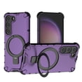thumbnail image 1 of for Samsung Galaxy S23 Plus Case Compatible with MagSafe Rugged Grip Back Case with Magnetic Ring Adjustable Stand Military Grade Heavy Duty Protection Shockproof Anti-Scratch Phone Cover,PurplePurple, 1 of 9